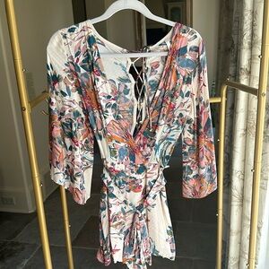 Sage Deep V romper, XS